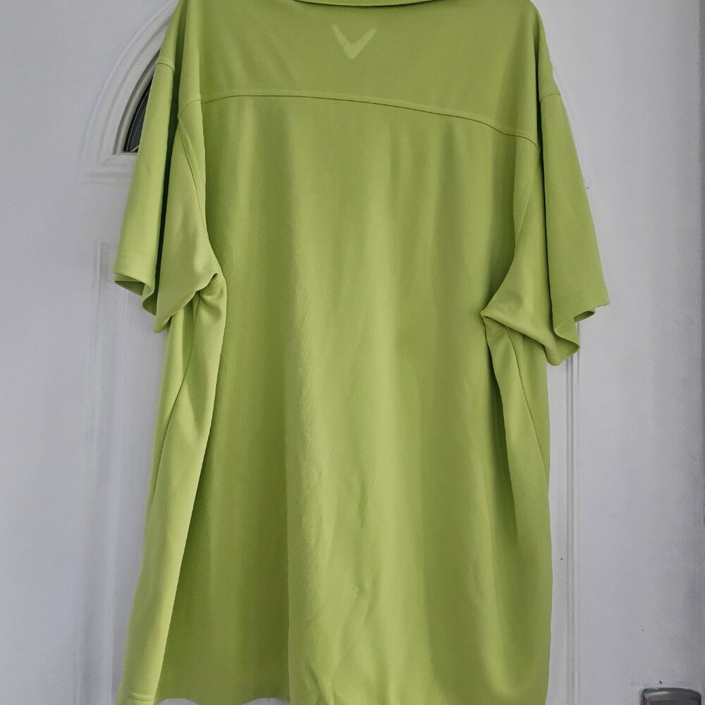 Callaway Men's Polo Lime Green Golf Shirt (2X) - Picture 3 of 8